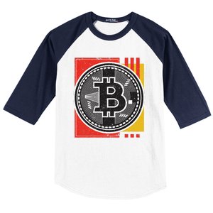 Bitcoin Abstract Baseball Sleeve Shirt