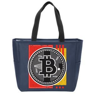 Bitcoin Abstract Zip Tote Bag