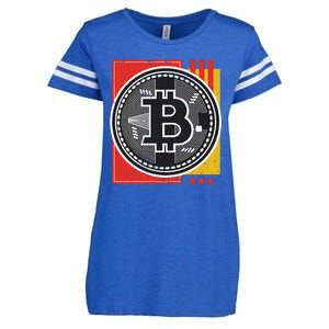 Bitcoin Abstract Enza Ladies Jersey Football T-Shirt