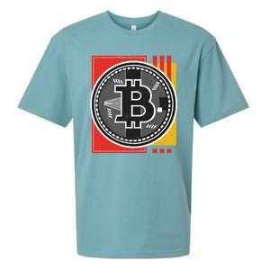 Bitcoin Abstract Sueded Cloud Jersey T-Shirt