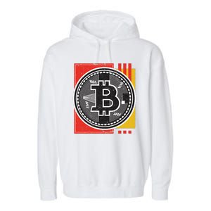 Bitcoin Abstract Garment-Dyed Fleece Hoodie