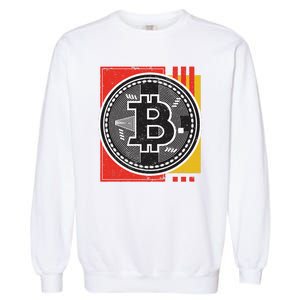 Bitcoin Abstract Garment-Dyed Sweatshirt