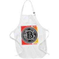 Bitcoin Abstract Full-Length Apron With Pockets