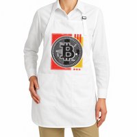 Bitcoin Abstract Full-Length Apron With Pockets