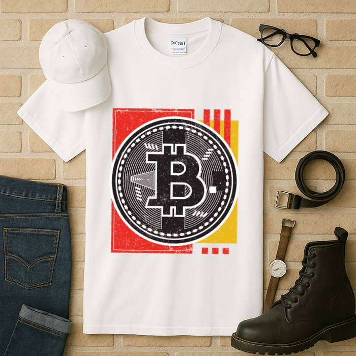 Bitcoin Abstract Tall T-Shirt