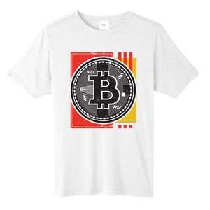 Bitcoin Abstract Tall Fusion ChromaSoft Performance T-Shirt