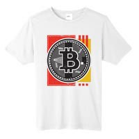 Bitcoin Abstract Tall Fusion ChromaSoft Performance T-Shirt