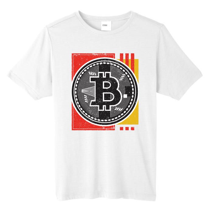 Bitcoin Abstract Tall Fusion ChromaSoft Performance T-Shirt