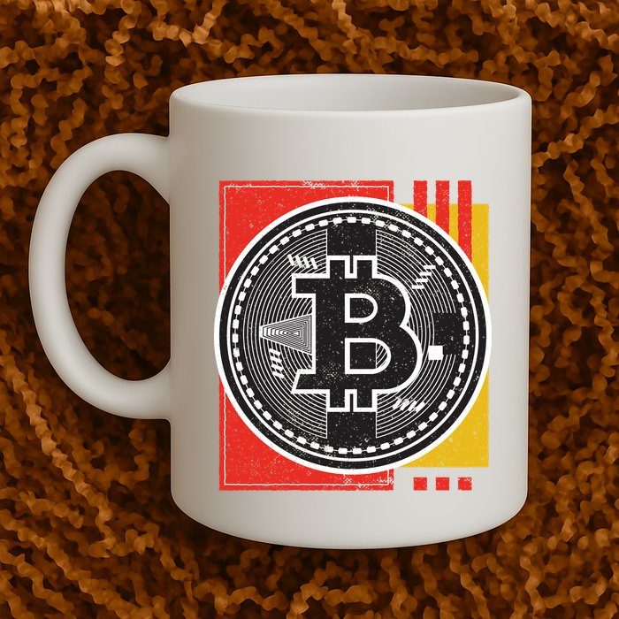 Bitcoin Abstract Mug