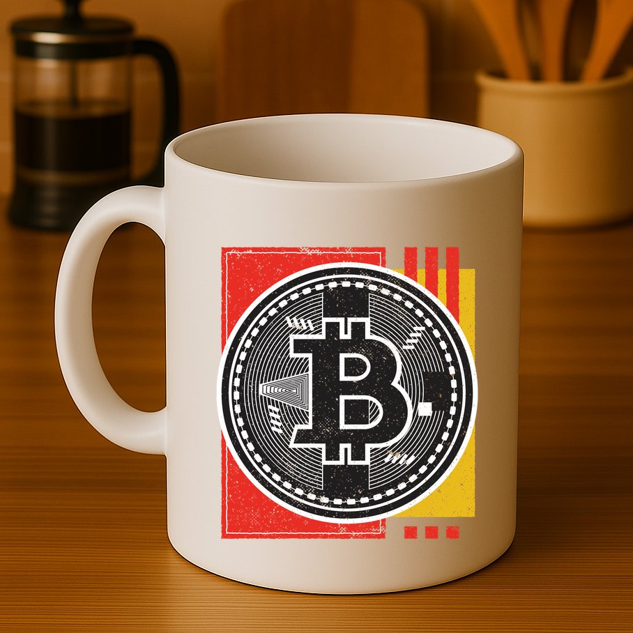 Bitcoin Abstract Mug
