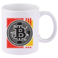 Bitcoin Abstract 11oz C Handle Ceramic Mug