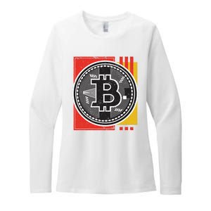 Bitcoin Abstract Womens CVC Long Sleeve Shirt