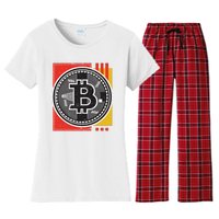 Bitcoin Abstract Women's Flannel Pajama Set