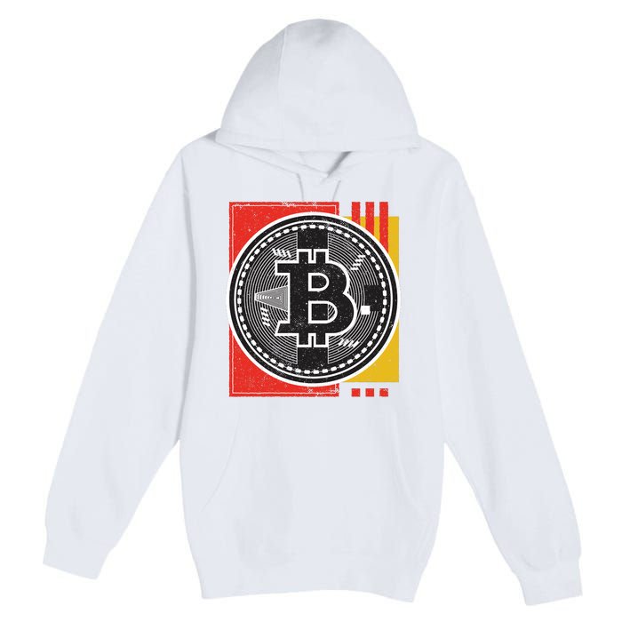 Bitcoin Abstract Premium Pullover Hoodie