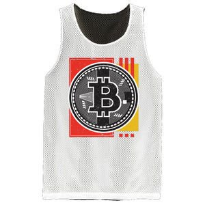 Bitcoin Abstract Mesh Reversible Basketball Jersey Tank