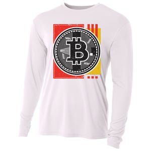 Bitcoin Abstract Cooling Performance Long Sleeve Crew