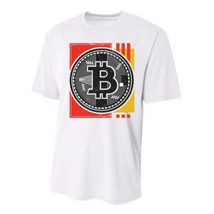 Bitcoin Abstract Performance Sprint T-Shirt