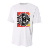 Bitcoin Abstract Youth Performance Sprint T-Shirt