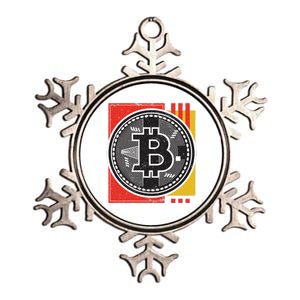 Bitcoin Abstract Metallic Star Ornament