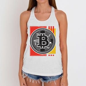 Bitcoin Abstract Women's Knotted Racerback Tank