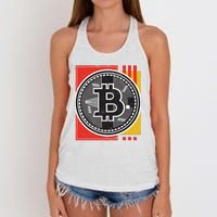 Bitcoin Abstract Women's Knotted Racerback Tank