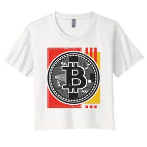 Bitcoin Abstract Women's Crop Top Tee