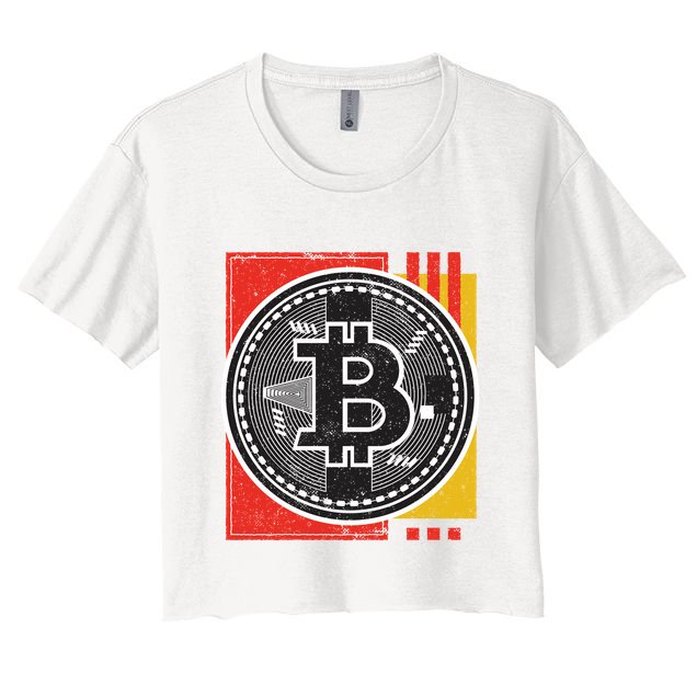 Bitcoin Abstract Crop Top