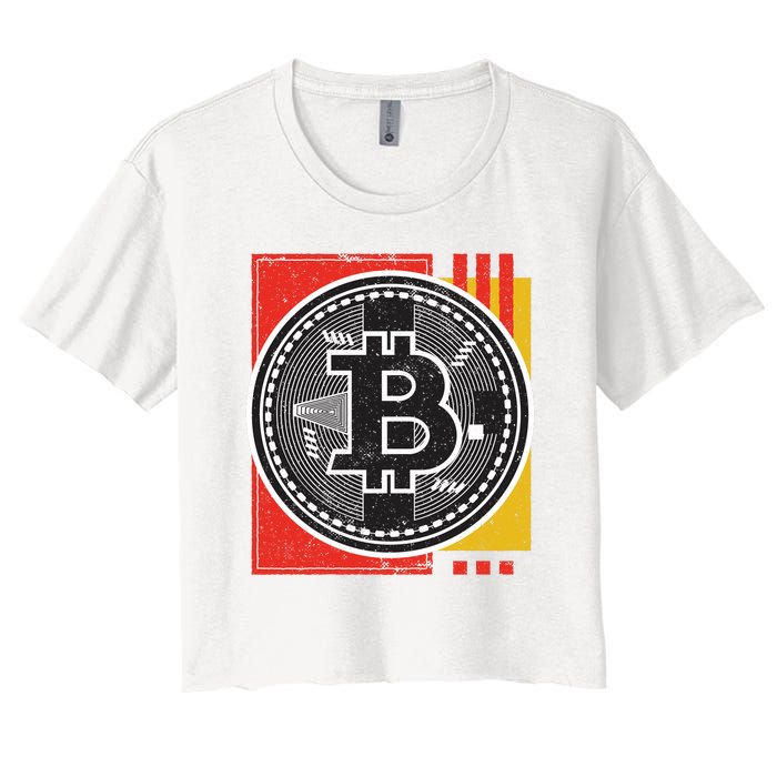 Bitcoin Abstract Women's Crop Top Tee