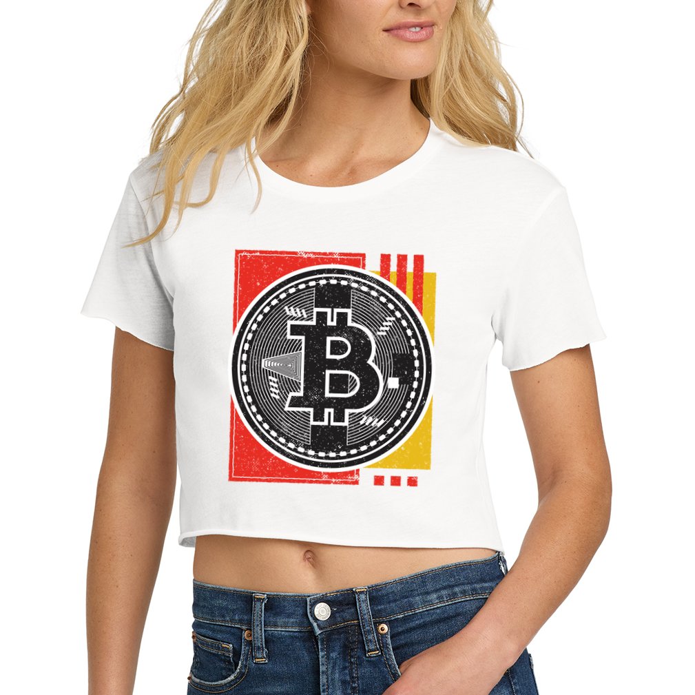 Bitcoin Abstract Crop Top