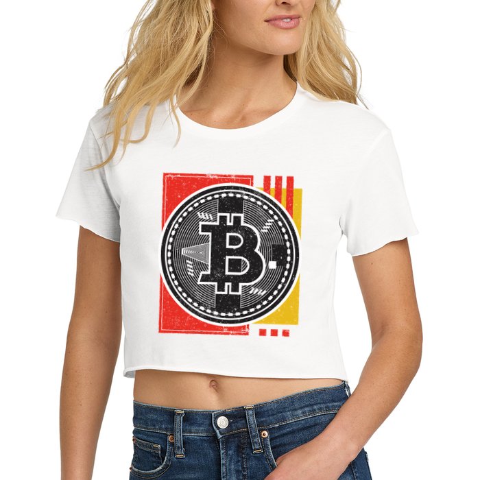 Bitcoin Abstract Crop Top