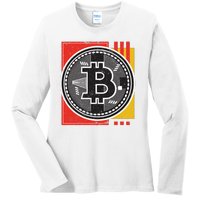 Bitcoin Abstract Ladies Long Sleeve Shirt