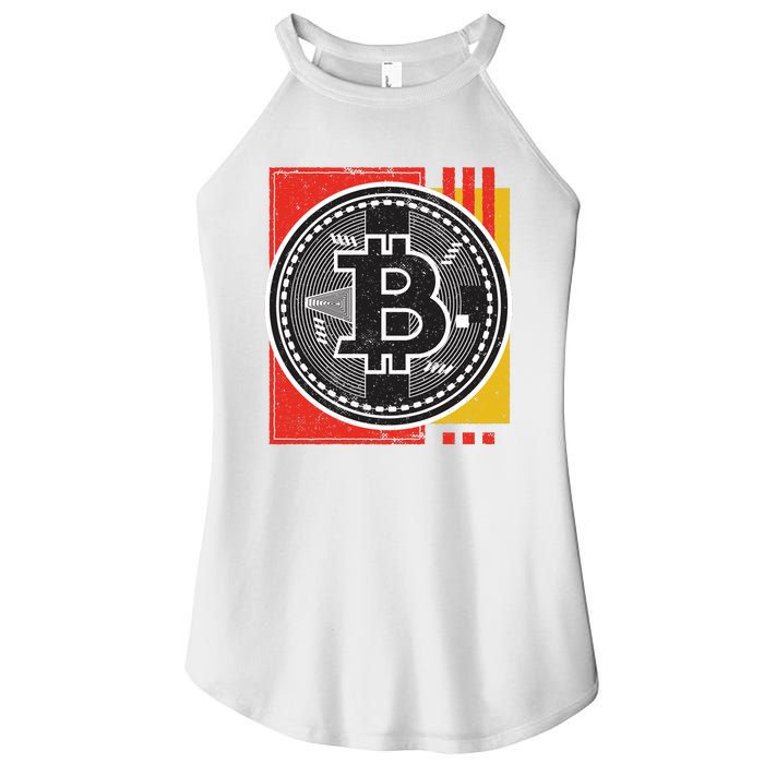 Bitcoin Abstract Women's Perfect Tri Rocker Tank