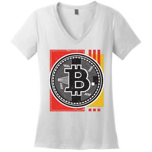 Bitcoin Abstract Women's V-Neck T-Shirt