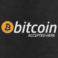 Bitcoin Accepted Here Cryptocurrency Logo Garment-Dyed Heavyweight T-Shirt