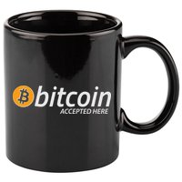 Bitcoin Accepted Here Cryptocurrency Logo 11oz C Handle Ceramic Mug