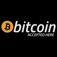 Bitcoin Accepted Here Cryptocurrency Logo Drawstring Bag