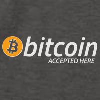 Bitcoin Accepted Here Cryptocurrency Logo Vector Backpack