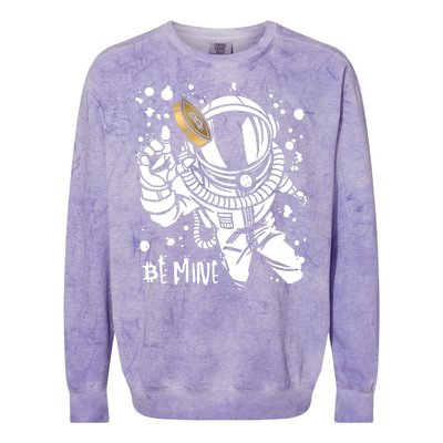 Bitcoin Astronaut Be Mine Colorblast Crewneck Sweatshirt