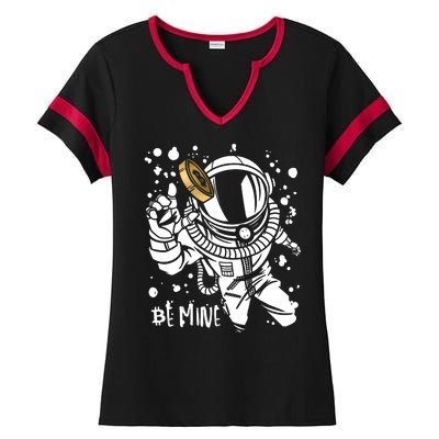 Bitcoin Astronaut Be Mine Ladies Halftime Notch Neck Tee