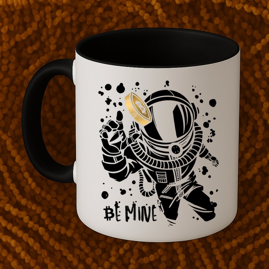 Bitcoin Astronaut Be Mine Mug