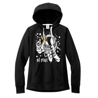 Bitcoin Astronaut Be Mine Women's Fleece Hoodie