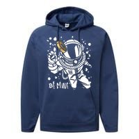 Bitcoin Astronaut Be Mine Performance Fleece Hoodie