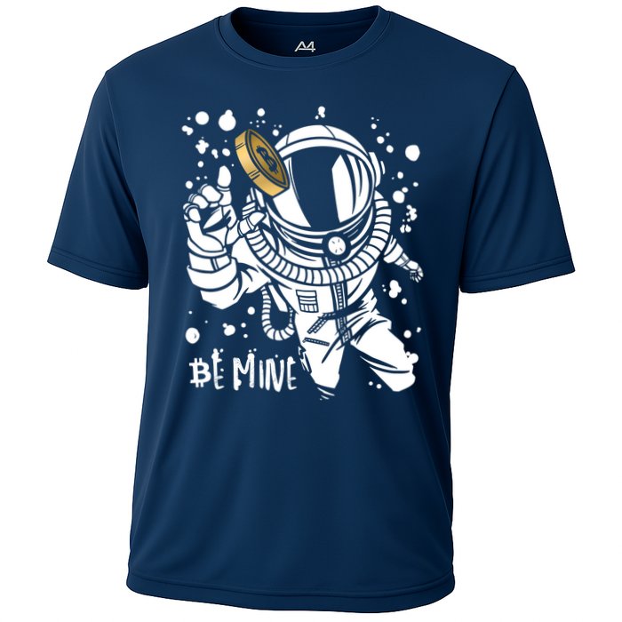 Bitcoin Astronaut Be Mine Cooling Performance Crew T-Shirt
