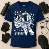 Bitcoin Astronaut Be Mine Cooling Performance Crew T-Shirt