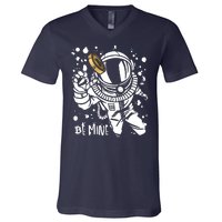 Bitcoin Astronaut Be Mine V-Neck T-Shirt