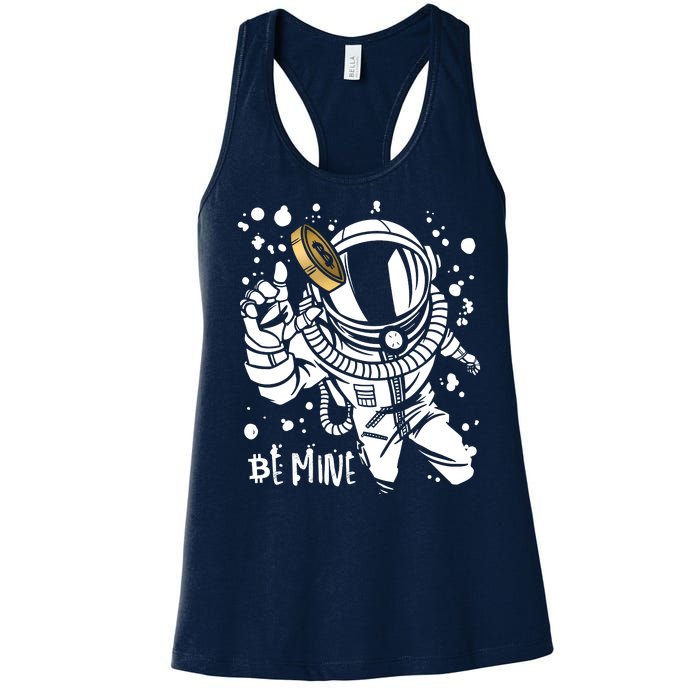 Bitcoin Astronaut Be Mine Women's Racerback Tank