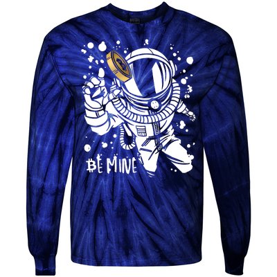 Bitcoin Astronaut Be Mine Tie-Dye Long Sleeve Shirt