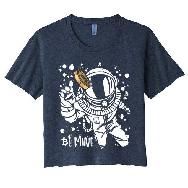 Bitcoin Astronaut Be Mine Crop Top