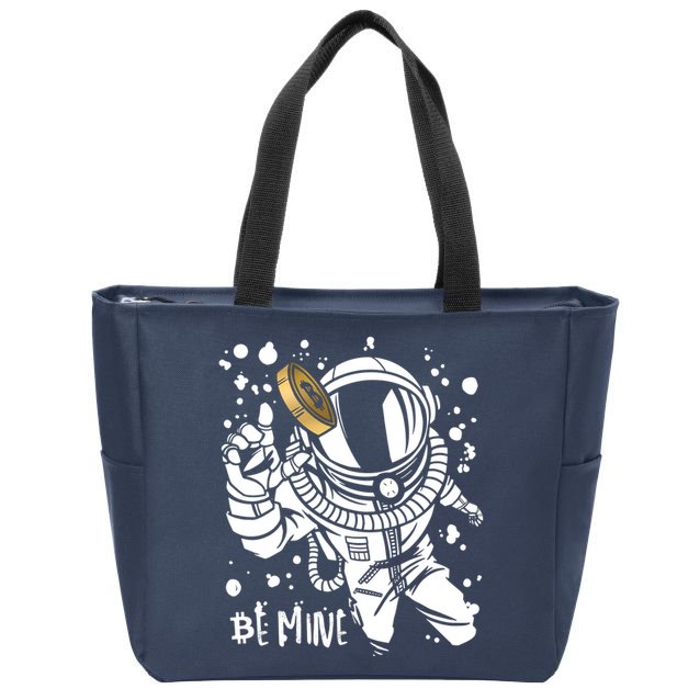 Bitcoin Astronaut Be Mine Zip Tote Bag