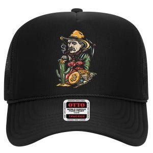 Bitcoin Bob High Crown Mesh Back Trucker Hat